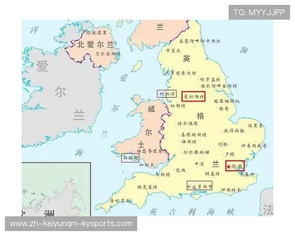 英超各队所处的城市和地理分布图